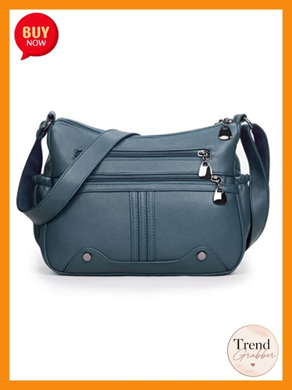 Women PU Leather Shoulder Handbag Multi Pocket Crossbody Tote Top Handle Satchel